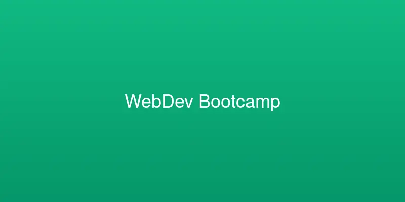 Full Stack Web Development Bootcamp